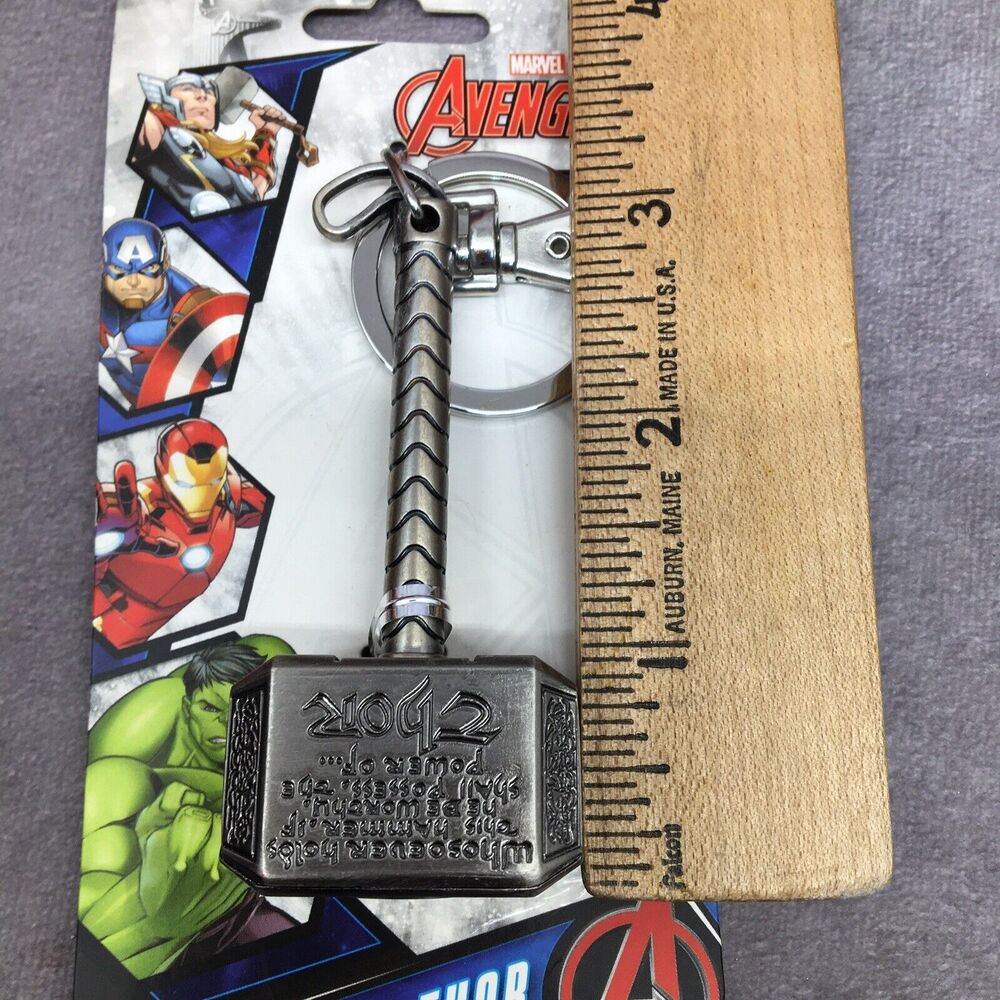 Marvels Avengers Thor Hammer Key Ring Heavy Duty Key Ring/KeyChain - Picture 4 of 5